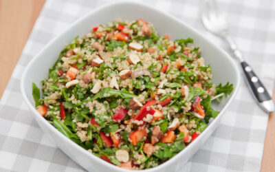 Arugula Quinoa Salad with Roasted Chickpeas